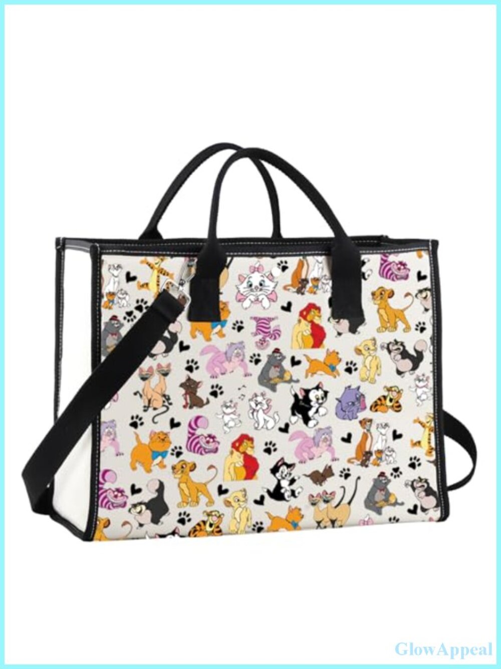 G2TUP Canvas Cat Crossbody Bag Kitten Shoulder Bag